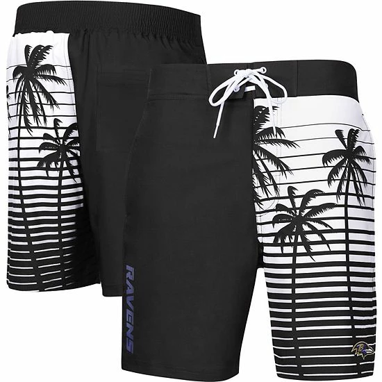 Men's G-III Sports By Carl Banks Black Baltimore Ravens Volley Swim Trunks