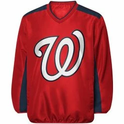 Men's G-III Sports By Carl Banks Red Washington Nationals V-Neck Trainer Pullover Jacket 2 Men's G-III Sports By Carl Banks Red Washington Nationals V-Neck Trainer Pullover Jacket -G-III Sales Store unnamed file 4212
