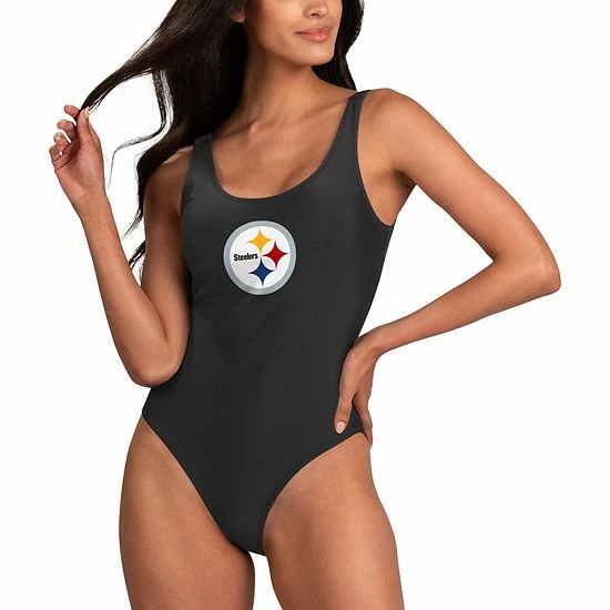 Women's G-III 4Her by Carl Banks Black Pittsburgh Steelers Making Waves One-Piece Swimsuit Women's G-III 4Her By Carl Banks Black Pittsburgh Steelers Making Waves One-Piece Swimsuit -G-III Sales Store unnamed file 423