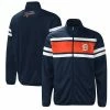 Men's G-III Sports By Carl Banks Navy/Orange Detroit Tigers Power Pitcher Full-Zip Track Jacket