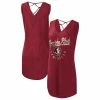 Women's G-III 4Her By Carl Banks Garnet Florida State Seminoles Game Time Burnout Cover-Up V-Neck Dress