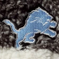 Women's G-III 4Her By Carl Banks Black Detroit Lions Sherpa Plaid Quarter-Zip Jacket -G-III Sales Store unnamed file 4255
