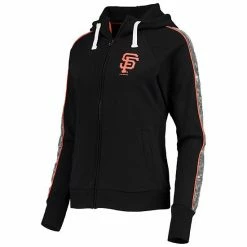 Women's G-III 4Her By Carl Banks Black San Francisco Giants Game Changer Raglan Full-Zip Hoodie -G-III Sales Store unnamed file 4261