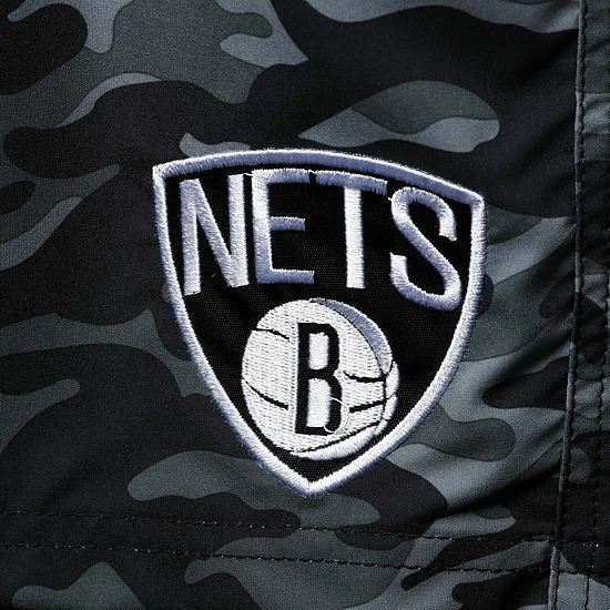 Men's G-III Sports By Carl Banks Black Brooklyn Nets Wave Camo Quick-Dry Swim Trunks 5 Men's G-III Sports By Carl Banks Black Brooklyn Nets Wave Camo Quick-Dry Swim Trunks - Image 5