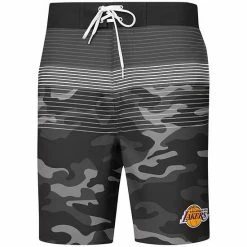 Men's G-III Sports By Carl Banks Black Los Angeles Lakers Wave Camo Quick-Dry Swim Trunks -G-III Sales Store unnamed file 4303