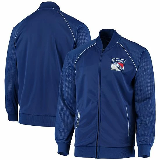 Men's G-III Sports by Carl Banks Blue New York Rangers Playmaker Full-Zip Raglan Track Jacket Men's G-III Sports By Carl Banks Blue New York Rangers Playmaker Full-Zip Raglan Track Jacket -G-III Sales Store unnamed file 4308