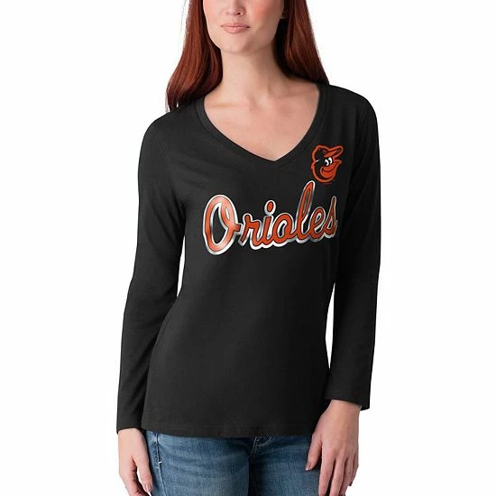 Women's G-III 4Her by Carl Banks Black Baltimore Orioles Perfect Game Long Sleeve V-Neck T-Shirt Women's G-III 4Her By Carl Banks Black Baltimore Orioles Perfect Game Long Sleeve V-Neck T-Shirt -G-III Sales Store unnamed file 4316