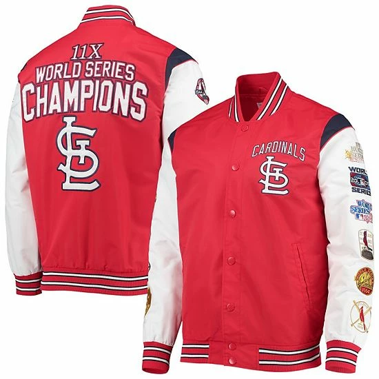 Men's G-III Sports by Carl Banks Red/Navy St. Louis Cardinals Complete Game Commemorative Full-Snap Jacket Men's G-III Sports By Carl Banks Red/Navy St. Louis Cardinals Complete Game Commemorative Full-Snap Jacket -G-III Sales Store unnamed file 4335
