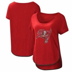 Women's G-III 4Her By Carl Banks Red Tampa Bay Buccaneers Rookie Scoop Neck T-Shirt