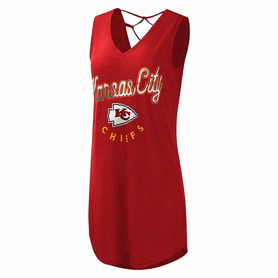 Women's G-III 4Her by Carl Banks Red Kansas City Chiefs Game Time Swim V-Neck Cover-Up Dress Women's G-III 4Her By Carl Banks Red Kansas City Chiefs Game Time Swim V-Neck Cover-Up Dress -G-III Sales Store unnamed file 4359