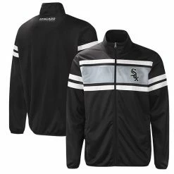 Men's G-III Sports By Carl Banks Black/Silver Chicago White Sox Power Pitcher Full-Zip Track Jacket