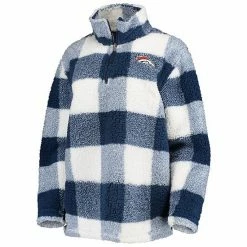 Women's G-III 4Her By Carl Banks Navy Denver Broncos Sherpa Plaid Quarter-Zip Jacket 2 Women's G-III 4Her By Carl Banks Navy Denver Broncos Sherpa Plaid Quarter-Zip Jacket -G-III Sales Store unnamed file 4370