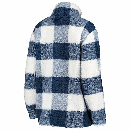 Women's G-III 4Her by Carl Banks Navy Denver Broncos Sherpa Plaid Quarter-Zip Jacket Women's G-III 4Her By Carl Banks Navy Denver Broncos Sherpa Plaid Quarter-Zip Jacket -G-III Sales Store unnamed file 4371