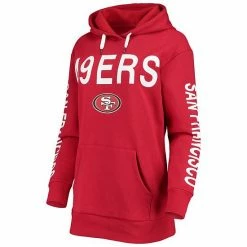 Women's G-III 4Her By Carl Banks Scarlet San Francisco 49ers Extra Point Pullover Hoodie -G-III Sales Store unnamed file 4375