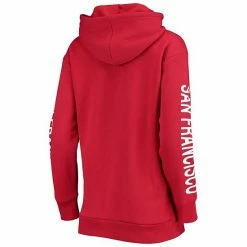 Women's G-III 4Her By Carl Banks Scarlet San Francisco 49ers Extra Point Pullover Hoodie -G-III Sales Store unnamed file 4376
