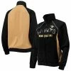 Women's G-III 4Her By Carl Banks Black/Gold New Orleans Saints Backfield Raglan Full-Zip Track Jacket