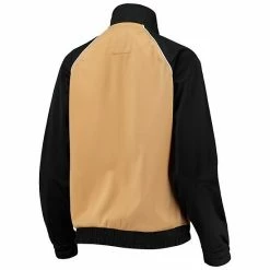 Women's G-III 4Her By Carl Banks Black/Gold New Orleans Saints Backfield Raglan Full-Zip Track Jacket -G-III Sales Store unnamed file 4385