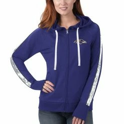 Women's G-III 4Her By Carl Banks Purple Baltimore Ravens Game Changer Raglan Full-Zip Hoodie 3 Women's G-III 4Her By Carl Banks Purple Baltimore Ravens Game Changer Raglan Full-Zip Hoodie -G-III Sales Store unnamed file 4397