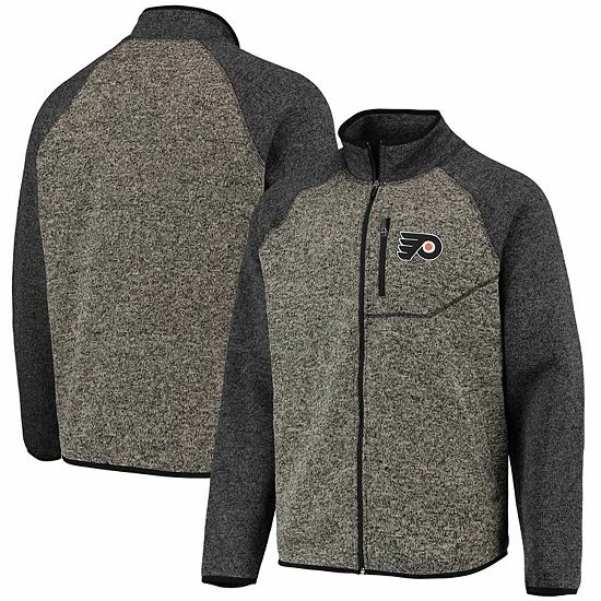 Men's G-III Sports By Carl Banks Charcoal/Black Philadelphia Flyers Switchback Transitional Raglan Full-Zip Jacket 2 Men's G-III Sports By Carl Banks Charcoal/Black Philadelphia Flyers Switchback Transitional Raglan Full-Zip Jacket - Image 2