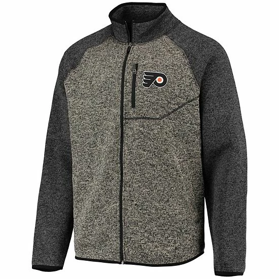 Men's G-III Sports By Carl Banks Charcoal/Black Philadelphia Flyers Switchback Transitional Raglan Full-Zip Jacket 3 Men's G-III Sports By Carl Banks Charcoal/Black Philadelphia Flyers Switchback Transitional Raglan Full-Zip Jacket - Image 3