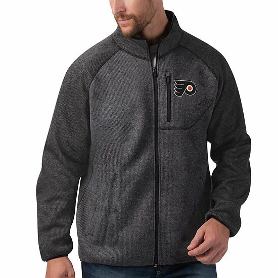 Men's G-III Sports By Carl Banks Charcoal/Black Philadelphia Flyers Switchback Transitional Raglan Full-Zip Jacket 5 Men's G-III Sports By Carl Banks Charcoal/Black Philadelphia Flyers Switchback Transitional Raglan Full-Zip Jacket - Image 5