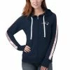 Women's G-III 4Her By Carl Banks Navy New England Patriots Game Changer Raglan Full-Zip Hoodie