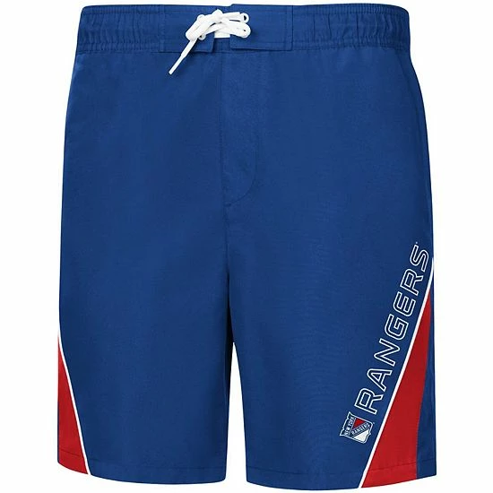 Men's G-III Sports By Carl Banks Blue New York Rangers Sunrise Volley Swim Shorts 3 Men's G-III Sports By Carl Banks Blue New York Rangers Sunrise Volley Swim Shorts - Image 3
