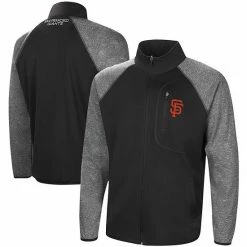 Men's G-III Sports By Carl Banks Black San Francisco Giants Freestyle Transitional Raglan Full-Zip Jacket