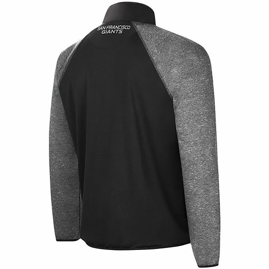 Men's G-III Sports By Carl Banks Black San Francisco Giants Freestyle Transitional Raglan Full-Zip Jacket 3 Men's G-III Sports By Carl Banks Black San Francisco Giants Freestyle Transitional Raglan Full-Zip Jacket - Image 3