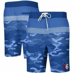Men's G-III Sports By Carl Banks Royal Philadelphia 76ers Wave Camo Quick-Dry Swim Trunks