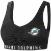 Women's G-III 4Her By Carl Banks Black Miami Dolphins All-Star Bikini Top