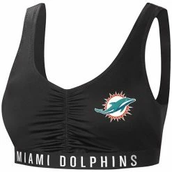 Women's G-III 4Her By Carl Banks Black Miami Dolphins All-Star Bikini Top