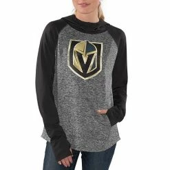 Women's G-III 4Her By Carl Banks Heathered Gray/Black Championship Ring Raglan Pullover Hoodie