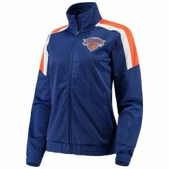 Women's G-III 4Her By Carl Banks Royal New York Knicks Jump Shot Full-Zip Track Jacket -G-III Sales Store unnamed file 4510