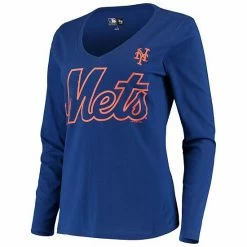 Women's G-III 4Her By Carl Banks Royal New York Mets Post Season Long Sleeve T-Shirt