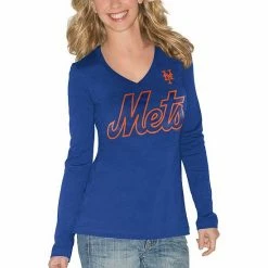 Women's G-III 4Her By Carl Banks Royal New York Mets Post Season Long Sleeve T-Shirt -G-III Sales Store unnamed file 4523