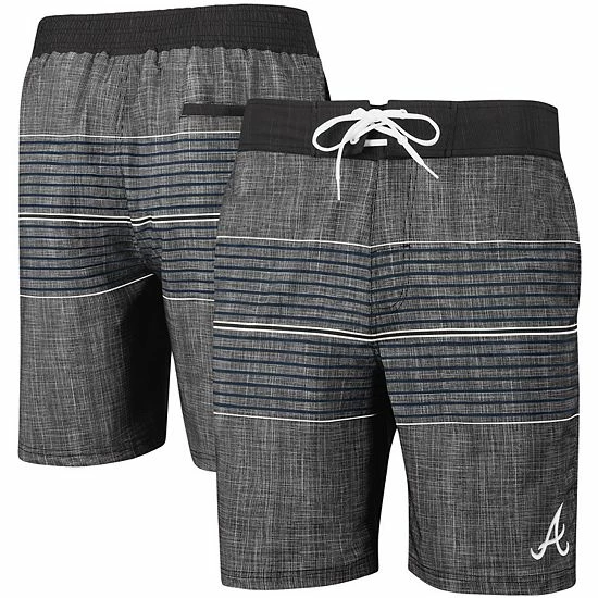 Men's G-III Sports by Carl Banks Charcoal Atlanta Braves Horizon Volley Swim Trunks Men's G-III Sports By Carl Banks Charcoal Atlanta Braves Horizon Volley Swim Trunks -G-III Sales Store unnamed file 4548