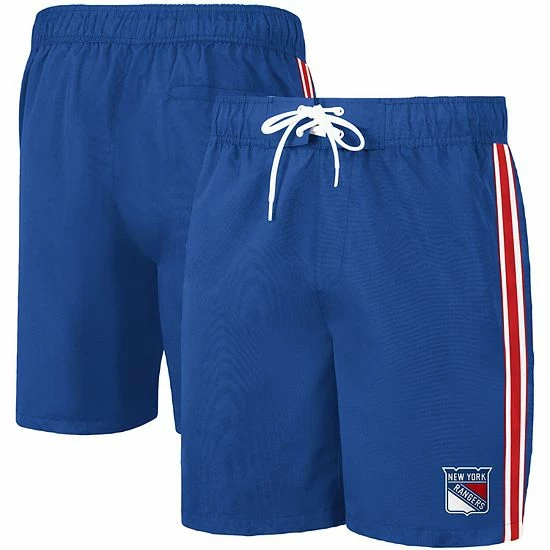 Men's G-III Sports by Carl Banks Blue New York Rangers Sand Beach Swim Shorts Men's G-III Sports By Carl Banks Blue New York Rangers Sand Beach Swim Shorts -G-III Sales Store unnamed file 4562