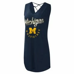 Women's G-III 4Her By Carl Banks Navy Michigan Wolverines Game Time Burnout Cover-Up V-Neck Dress 2 Women's G-III 4Her By Carl Banks Navy Michigan Wolverines Game Time Burnout Cover-Up V-Neck Dress -G-III Sales Store unnamed file 4583