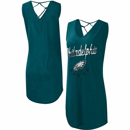 Women's G-III 4Her by Carl Banks Midnight Green Philadelphia Eagles Game Time Swim V-Neck Cover-Up Dress Women's G-III 4Her By Carl Banks Midnight Green Philadelphia Eagles Game Time Swim V-Neck Cover-Up Dress -G-III Sales Store unnamed file 4585