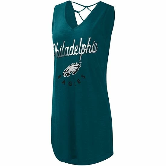 Women's G-III 4Her by Carl Banks Midnight Green Philadelphia Eagles Game Time Swim V-Neck Cover-Up Dress Women's G-III 4Her By Carl Banks Midnight Green Philadelphia Eagles Game Time Swim V-Neck Cover-Up Dress -G-III Sales Store unnamed file 4587