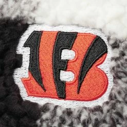Women's G-III 4Her By Carl Banks Black Cincinnati Bengals Sherpa Plaid Quarter-Zip Jacket -G-III Sales Store unnamed file 4608