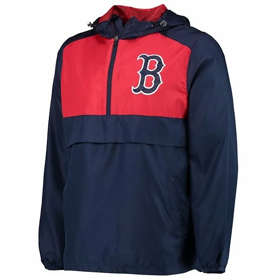 Men's G-III Sports by Carl Banks Navy/Red Boston Red Sox Lineman Half-Zip Hoodie Jacket Men's G-III Sports By Carl Banks Navy/Red Boston Red Sox Lineman Half-Zip Hoodie Jacket -G-III Sales Store unnamed file 4611