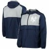 Men's G-III Sports By Carl Banks Navy/Gray New York Yankees Lineman Half-Zip Hoodie Jacket