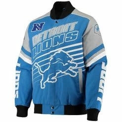 Men's G-III Sports By Carl Banks Blue/Silver Detroit Lions Extreme Strike Cotton Twill Full-Snap Jacket 2 Men's G-III Sports By Carl Banks Blue/Silver Detroit Lions Extreme Strike Cotton Twill Full-Snap Jacket -G-III Sales Store unnamed file 4626