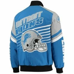 Men's G-III Sports By Carl Banks Blue/Silver Detroit Lions Extreme Strike Cotton Twill Full-Snap Jacket 3 Men's G-III Sports By Carl Banks Blue/Silver Detroit Lions Extreme Strike Cotton Twill Full-Snap Jacket -G-III Sales Store unnamed file 4627