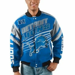 Men's G-III Sports By Carl Banks Blue/Silver Detroit Lions Extreme Strike Cotton Twill Full-Snap Jacket 4 Men's G-III Sports By Carl Banks Blue/Silver Detroit Lions Extreme Strike Cotton Twill Full-Snap Jacket -G-III Sales Store unnamed file 4628