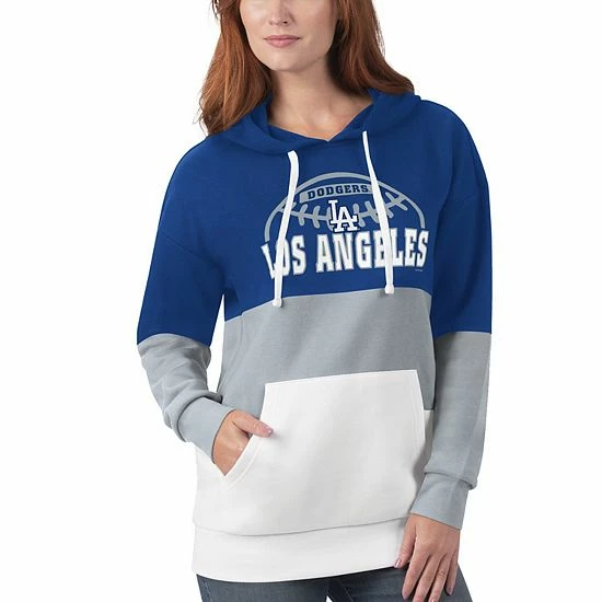 Women's G-III Sports by Carl Banks Blue/Gray Los Angeles Dodgers Block and Tackle Colorblock Pullover Hoodie Women's G-III Sports By Carl Banks Blue/Gray Los Angeles Dodgers Block And Tackle Colorblock Pullover Hoodie -G-III Sales Store unnamed file 4633