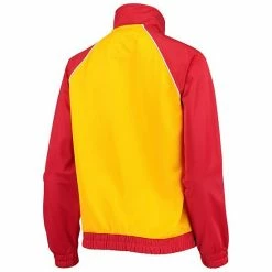 Women's G-III 4Her By Carl Banks Red/Gold Kansas City Chiefs Backfield Raglan Full-Zip Track Jacket -G-III Sales Store unnamed file 4637