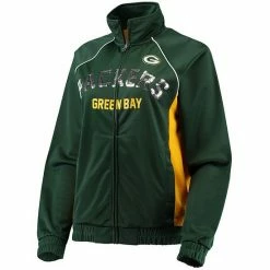 Women's G-III 4Her By Carl Banks Green/Gold Green Bay Packers Backfield Raglan Full-Zip Track Jacket 2 Women's G-III 4Her By Carl Banks Green/Gold Green Bay Packers Backfield Raglan Full-Zip Track Jacket -G-III Sales Store unnamed file 4641